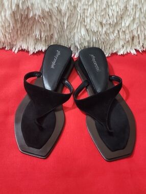 Jeffrey Campbell Pedestal Sandals in Black Suede